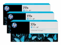 HP 771B - 3-pack - light cyan - original - ink cartridge