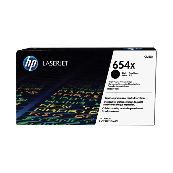 HP 654X - High Yield - black - original - LaserJet - toner cartridge (CF330X)