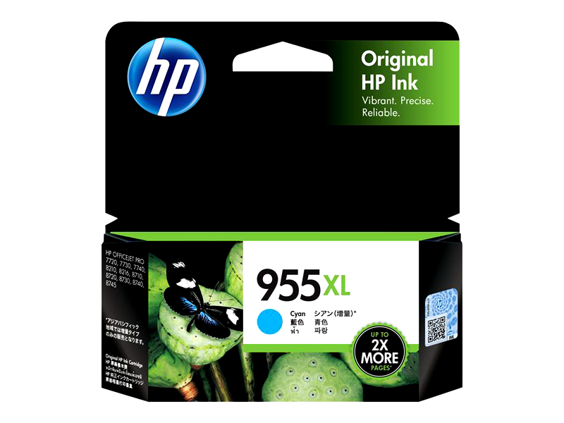 HP 955XL - High Yield - cyan - original - ink cartridge