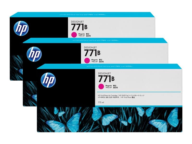 HP 771B - 3-pack - magenta - original - ink cartridge