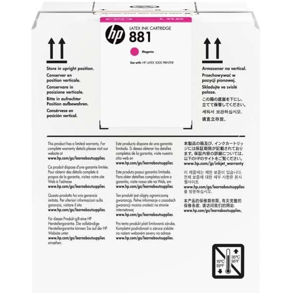 HP 881 5-Light Magenta Latex Ink Cartridge (CR332A)