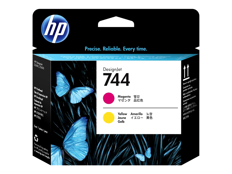 HP 744 - yellow, magenta - printhead