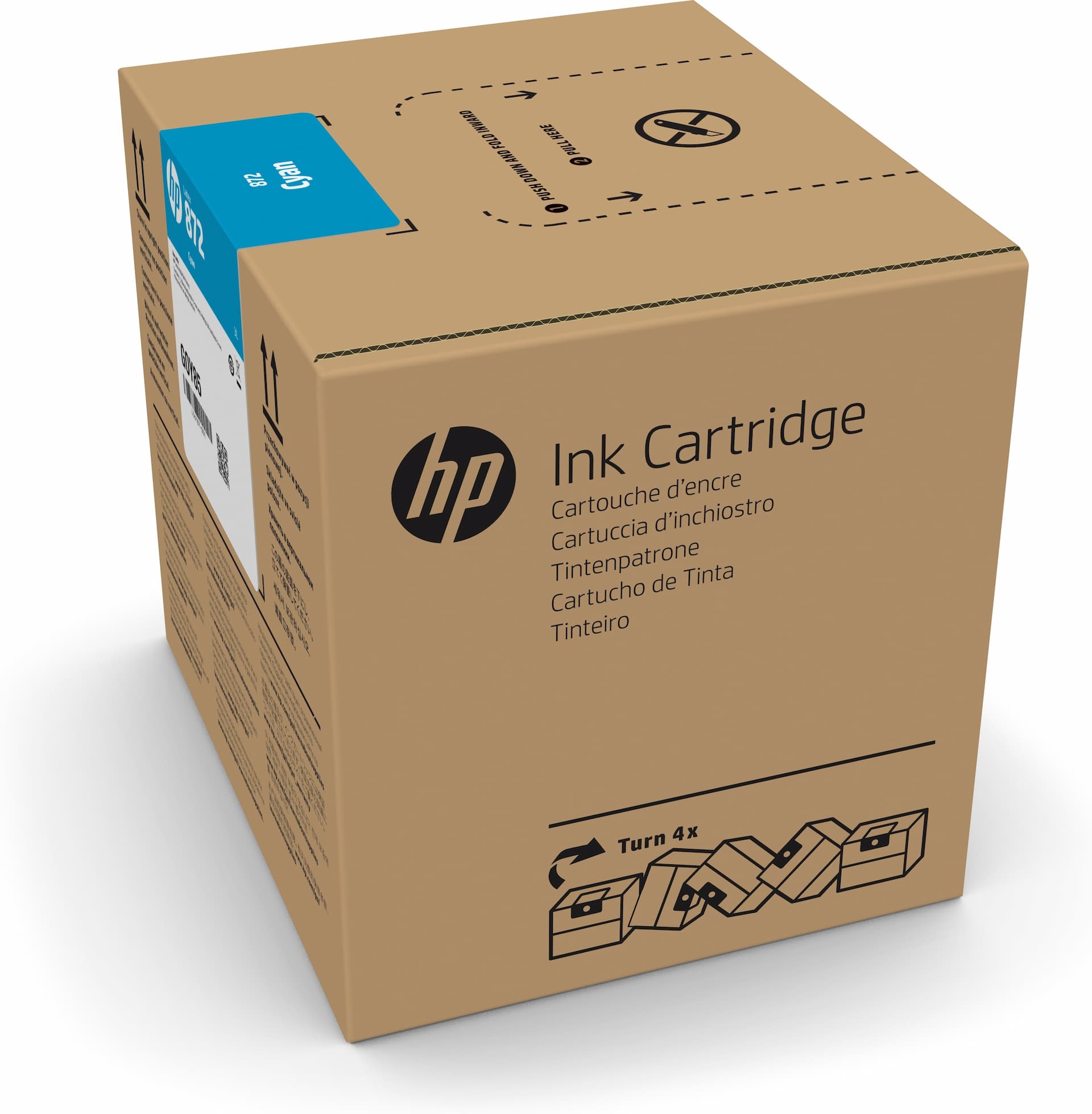 HP 872 3L Cyan Latex Ink Cartridge (G0Z01A)