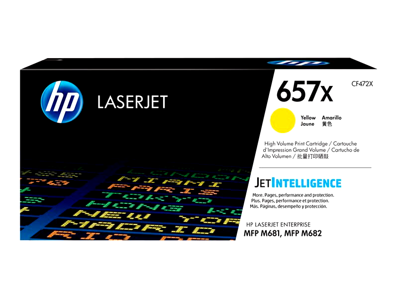 HP 657X - High Yield - yellow - original - LaserJet - toner cartridge (CF472X)