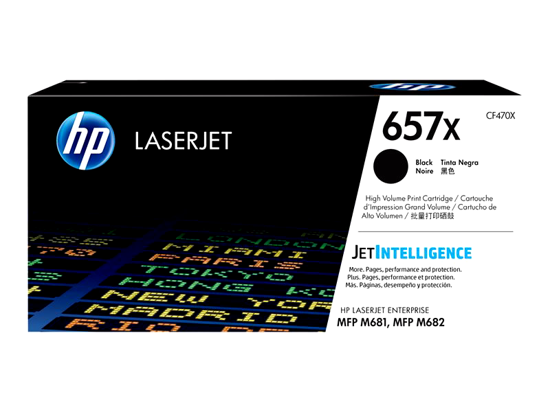 HP 657X - High Yield - black - original - LaserJet - toner cartridge (CF470X)