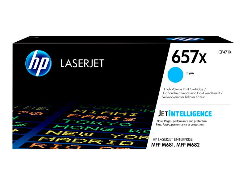 HP 657X - High Yield - cyan - original - LaserJet - toner cartridge (CF471X)
