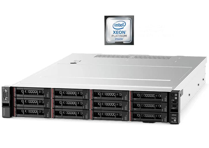 Lenovo RACK (7X04SFAM00) SR550 Server, Thinksystem 4208 8C 2.1GHz, 16Gb, Open Bay 8SFF, H/w Raid