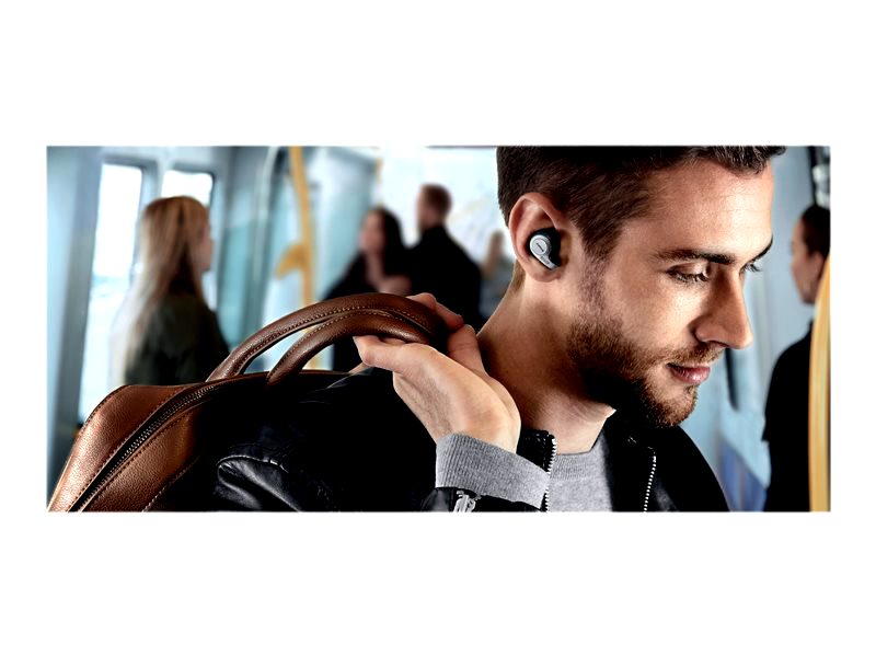 Jabra Elite 65t Earbuds 100-99000000-40, Titanium Black Passive Noise Cancelling Bluetooth Earphones with Four-Microphone Technology for True Wireless