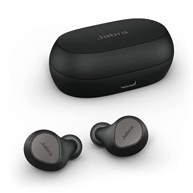 Jabra Elite 7 Pro (100-99172011-40) Titanium Black, Ear Bluetooth True Wireless Earbuds + Wireless Charging Pad - Active Noise Cancellation, Compact Design, Multi Sensor Voice Tech & Multipoint with mic