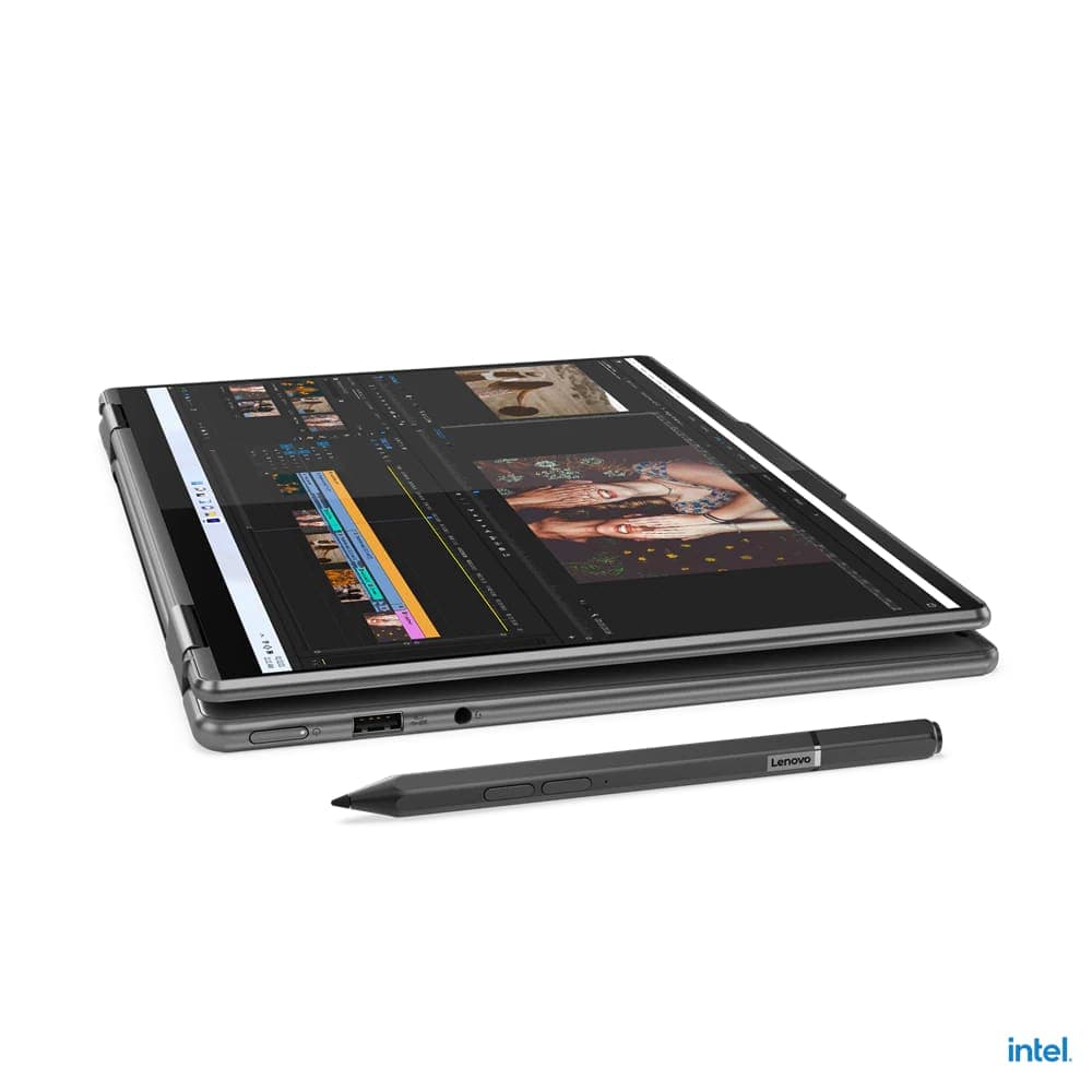 Lenovo Yoga 7 Intel Evo i7 1260P (82QE0060IN) Storm Grey Laptop, 14"(35.56cm) QHD OLED 2-in-1 400Nits, 6GB RAM, /512GB SSD, 1.42Kg, Win 11 Office 2021