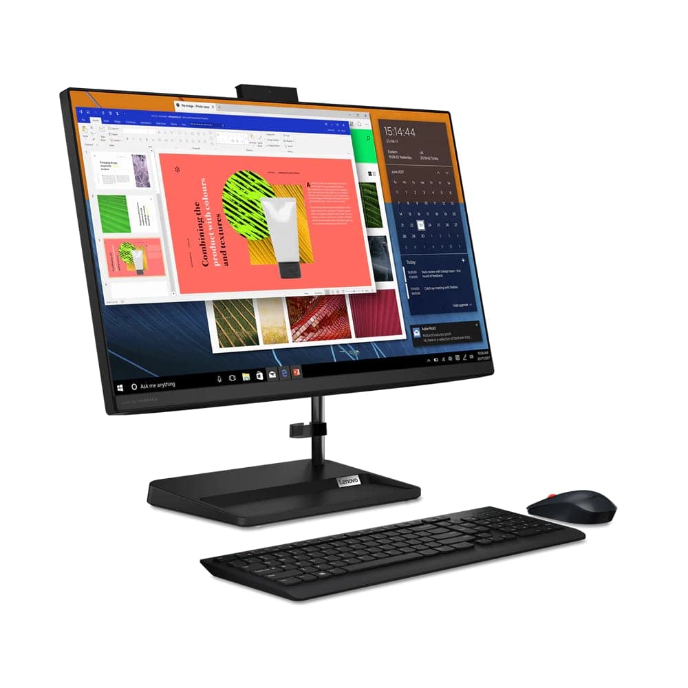 Lenovo IdeaCentre AIO 3 (F0G0015MIN) All-in-One Desktop, 11th Gen Intel i5, 23.8" FHD IPS 3-Side Edgeless, 8GB RAM, 512GB SSD, HD 720p Camera, Wireless, Windows 11, MS Office 2021