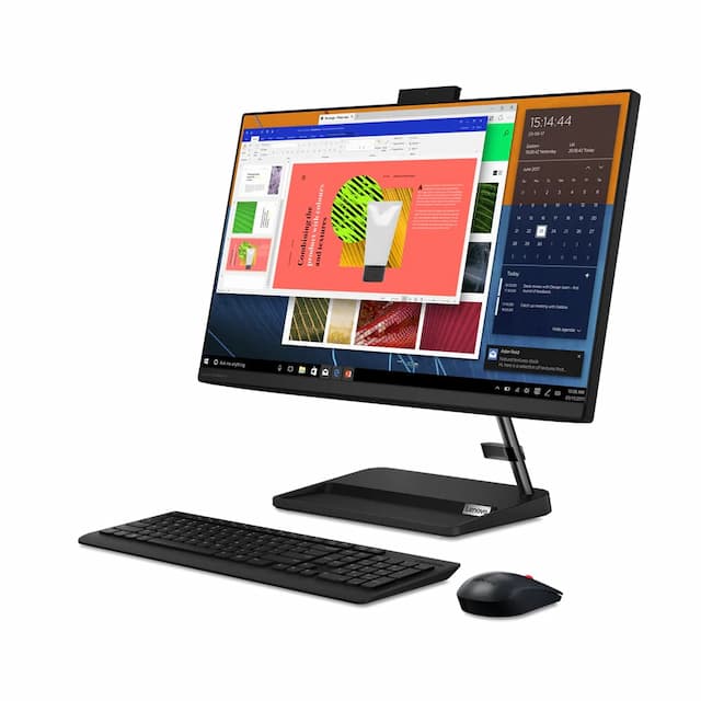 Lenovo IdeaCentre AIO 3 (F0G0015MIN) All-in-One Desktop, 11th Gen Intel i5, 23.8" FHD IPS 3-Side Edgeless, 8GB RAM, 512GB SSD, HD 720p Camera, Wireless, Windows 11, MS Office 2021
