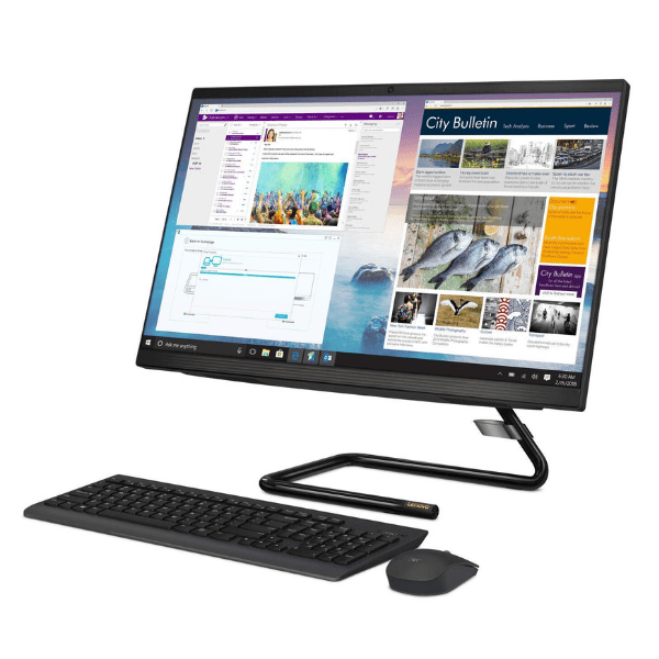 Lenovo Ideacenter A340 F0E8001GIN All-in-One Desktop, 21.5 Inches, 8 GB, 1 TB, Windows 10, 8th Core i3, Black