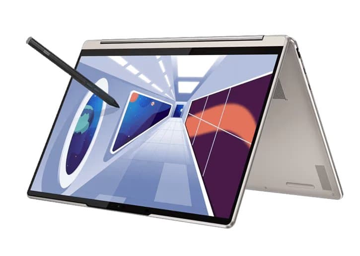 Lenovo Yoga 9 (83B1002GIN) Oatmeal Laptop, Intel Core i7 13th Gen, 14 inch Ultra HD 4K OLED Display, 16GB RAM, 1TB SSD, Intel Iris Xe, Backlit Keyboard, Windows 11 Home, MS Office 2021