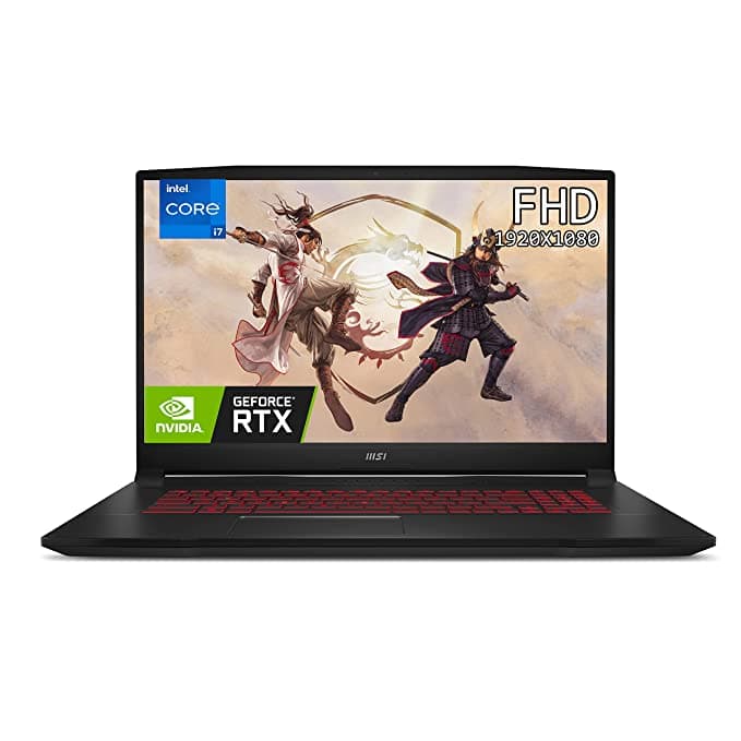MSI Katana GF76 11UE-485IN (9S7-17L112-485) Black Thin and light Gaming Laptop, Intel 11th Gen. i7-11800H, 17.3"Inch FHD 144 Hz, 16GB RAM, 512GB SSD, Nvidia RTX3060 6GB GDDR6, 2.6Kg, Windows 11 Home