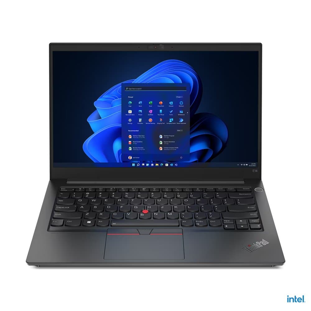 Lenovo 21E3S06P00 E14 6P00 Laptop, Integrated Intel Iris Xe Graphics Functions as UHD Graphics, Black