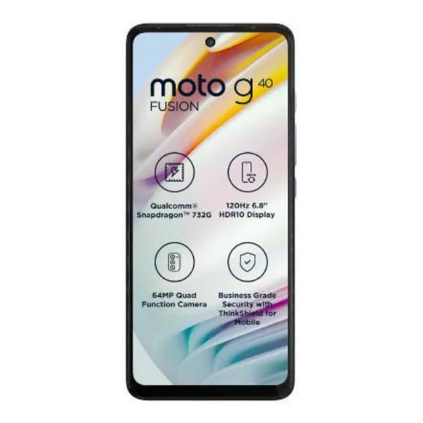 Motorola G40 Fusion (PANV0011IN) 4G, 6GB RAM, 128 GB Memory, 6.78 inch, 6000 mAh Battery - Frosted Champagne
