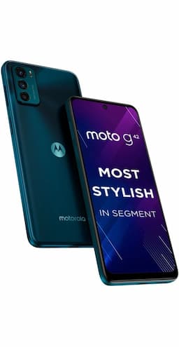 Motorola G42 (PAU00002IN) 4G, 4GB RAM, 64 GB Memory, 6.47 inch, 5000 mAh Battery - Atlantic Green