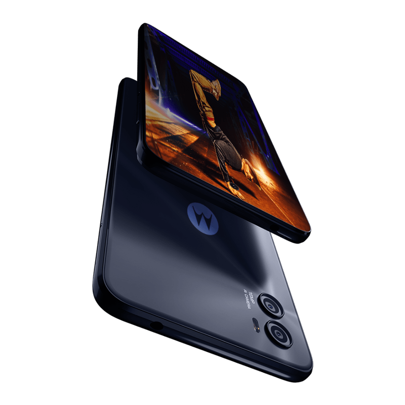 MOTOROLA (e22s) Eco Black, 6.5" HD+, 64 GB, 4 GB RAM, 16MP+2MP | 8MP Front Camera, Smartphone