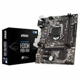 MSI H310M PRO-VDH Plus for 9th Gen / 8th Gen IntelÂ Coreâ / PentiumÂ Gold/CeleronÂ Processors for LGA 1151 Socket (D-Sub DVI HDMI Onboard Graphics Micro ATX Motherboard)