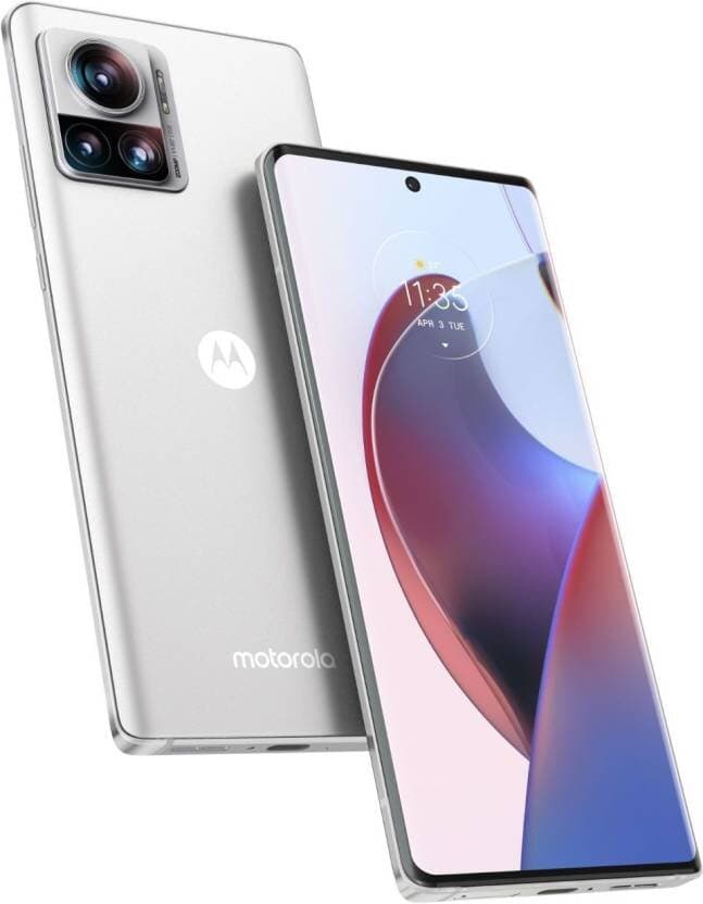 Motorola Edge 30 Ultra (PAUR0007IN) 5G, 8GB RAM, 128 GB Memory, 6.67 inch, 4610 mAh Battery - Clark White