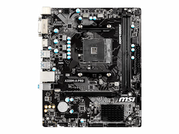 MSI A320M-A PRO MAX AMD AM4 Socket m-ATX Motherboard for Ryzen 1st 2nd 3rd Gen A-Series Athlon X4 Desktop Processors