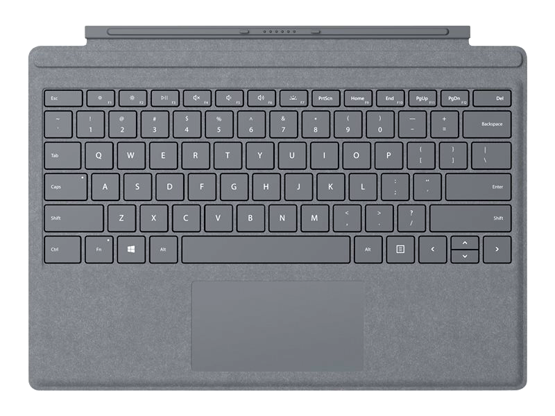 Microsoft Surface Pro Signature Type Cover - keyboard - with trackpad - light charcoal