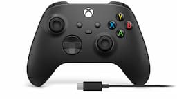 Microsoft Xbox 1V8-00006 Carbon Black, Series X/S Wireless Controller with USB-C Cable