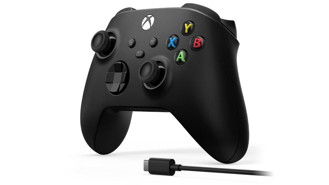 Microsoft Xbox 1V8-00006 Carbon Black, Series X/S Wireless Controller with USB-C Cable