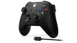 Microsoft Xbox 1V8-00006 Carbon Black, Series X/S Wireless Controller with USB-C Cable