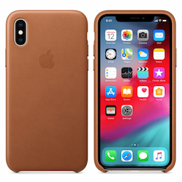 Apple Leather Case Saddle brown for iPhone mobile phone