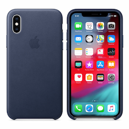 Apple Leather Case Midnight blue for iPhone mobile phone