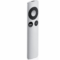 Apple (MM4T2ZM/A) Silver Remote for Apple TV 2 3 Music System with Battery