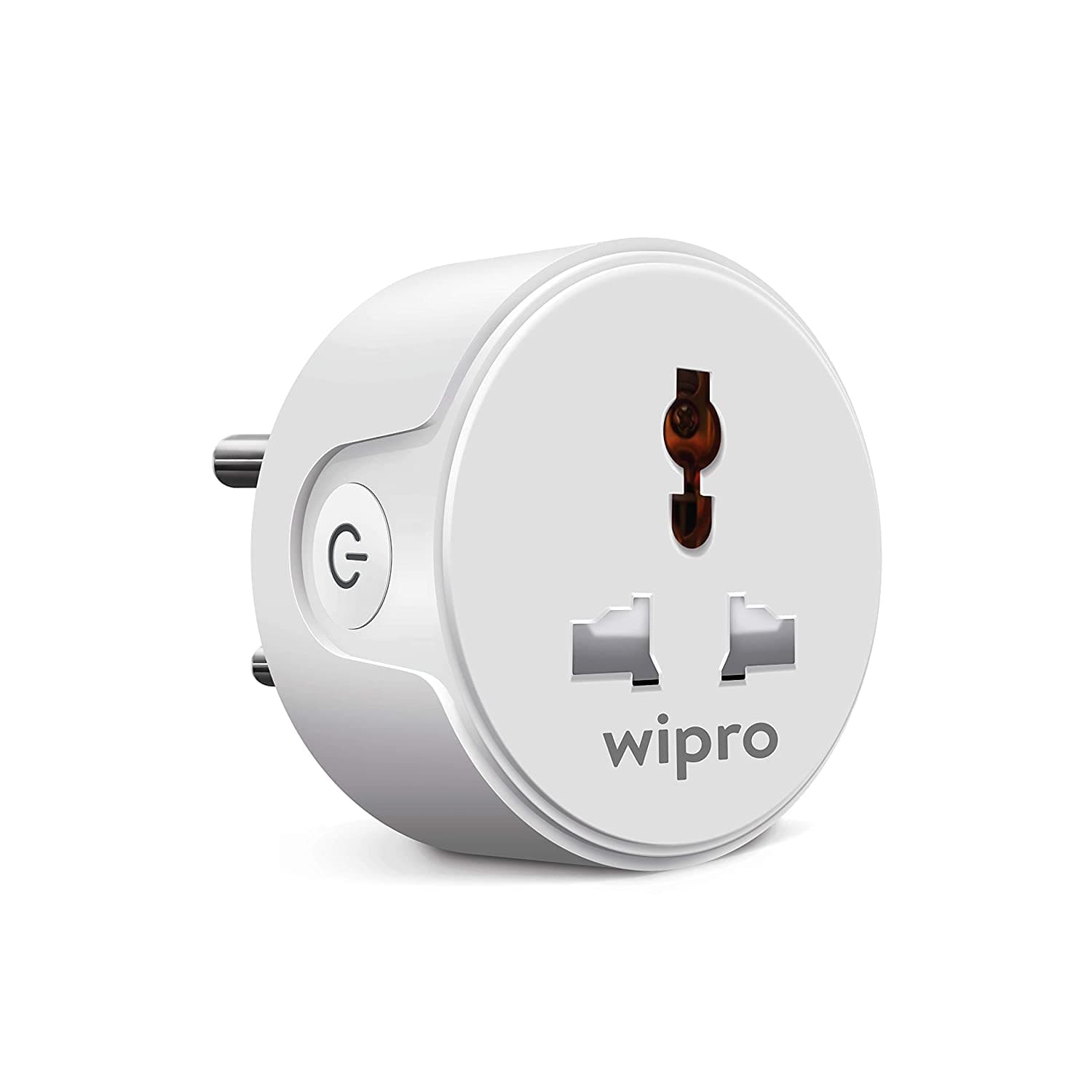 Wipro 10Amp Wi-Fi Smart Plug M (DSP1100), Energy monitoring- Suitable for small appliances, TVs, Electric Kettle, Mobile and Laptop Chargers, Compatible with Alexa and Google Assistant.