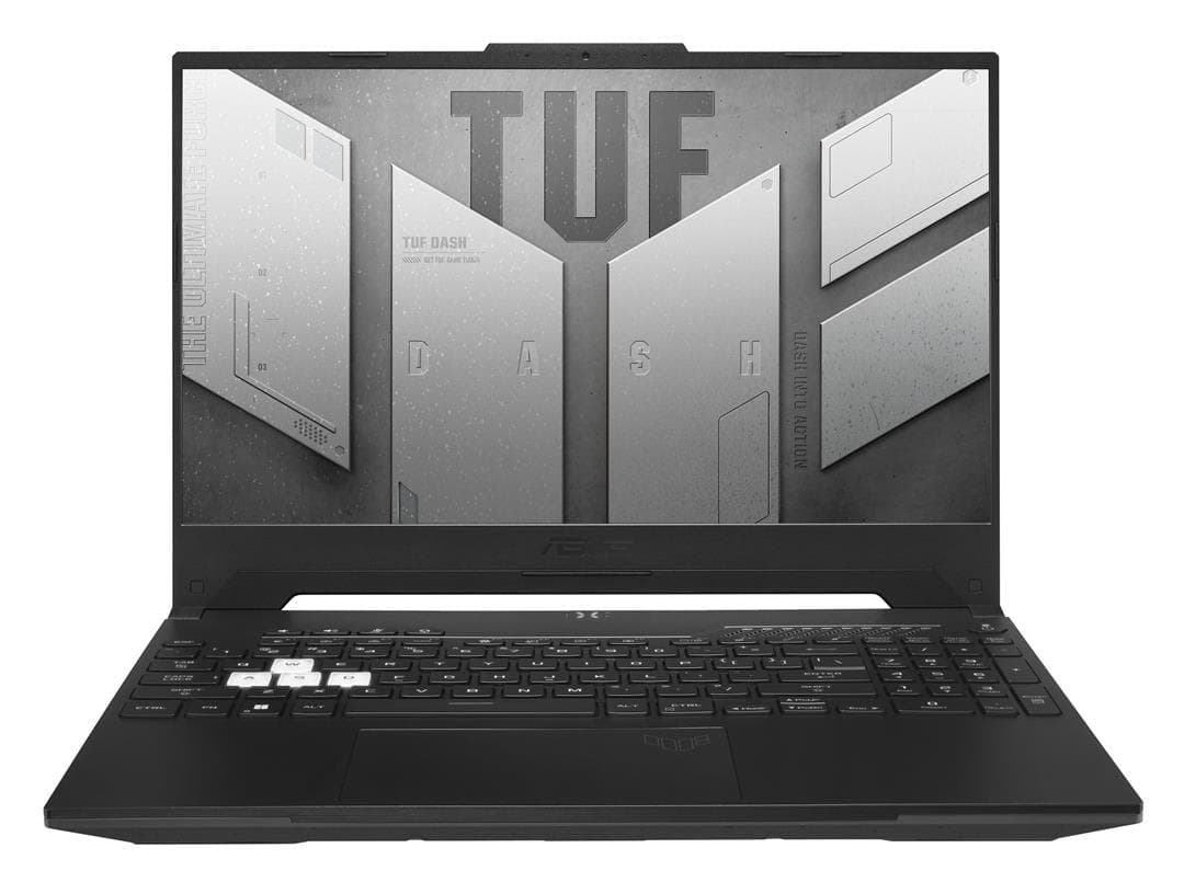 Asus TUF Dash F15 (FX517ZC-HN084WS) Black, Gaming Laptop, 15.6" (39.62 cms) FHD 144Hz, Intel Core i5-12450H 12th Gen, 16GB RAM, 512GB SSD, 4GB GeForce RTX 3050 Graphics, 2 kg, Windows 11 with MS Office