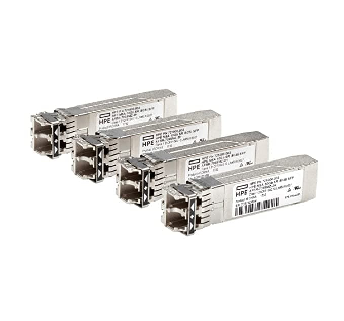 HPE C8R25B MSA 10Gb Short Range iSCSI SFP+ 4-pack Transceiver