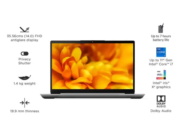 Lenovo 14ITL6 IdeaPad Slim Laptop, 3i 35.56 cms, 11th Gen Intel i3, 4 GB, 512 GB, Win 11 Home
