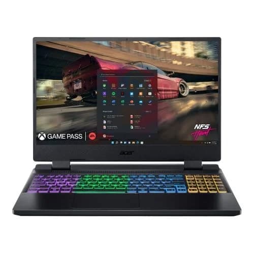 Acer Nitro 5 AN515-58 NH.QFHSI.001, Balck Gaming laptop,  12th Gen Intel Core i5-12500H processor, 8 GB RAM,512 GB SSD, NVIDIA GeForce RTX 3050, 144hz, 39.6 cm (15.6 inches) IPS display, 2.5 Kgs, Windows 11 Home