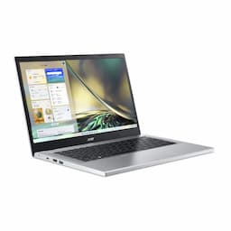 Acer Aspire 3 14 Pure Silver Laptop, Intel Core i3 N305, 8 GB RAM,  512 GB SSD, A314-36M, 35.56 cm (14") Full HD Display , Windows 11 Home/ MS Office