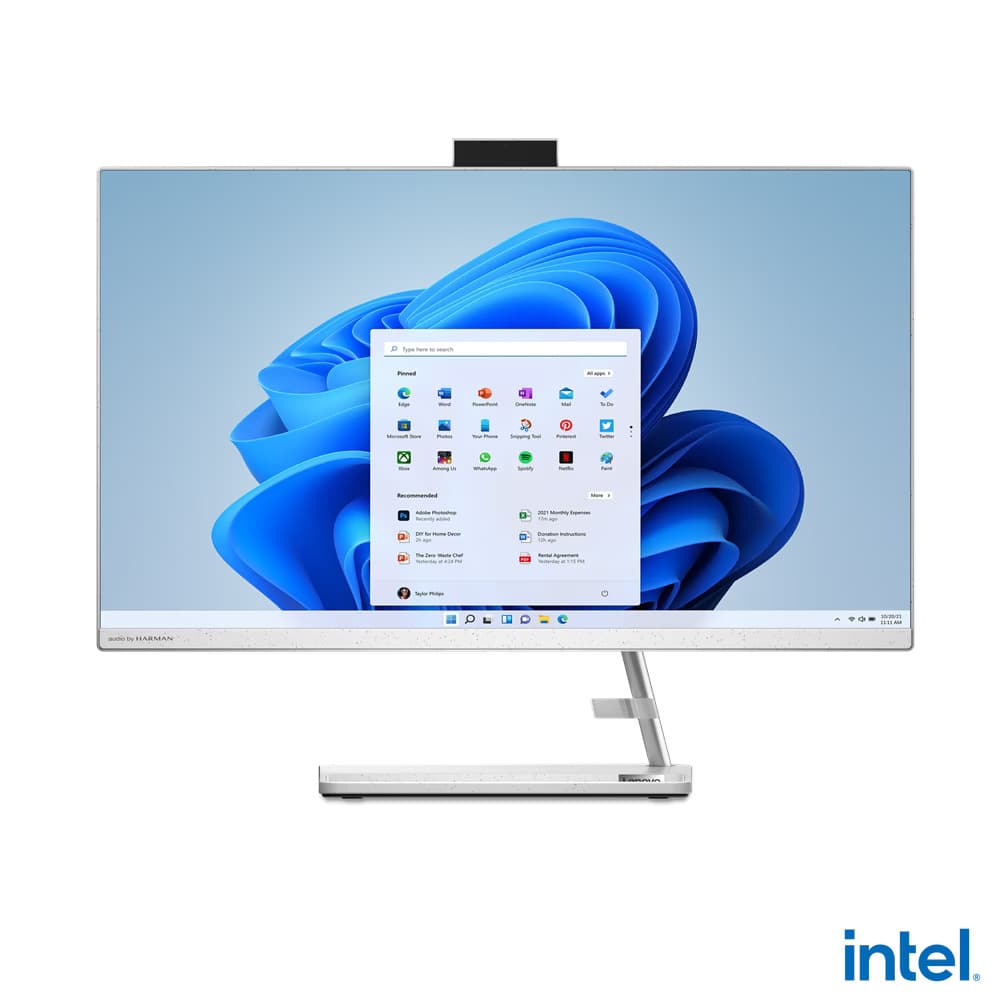 Lenovo IdeaCentre AIO 3 27IAP7 All in One Desktop, Intel Core i5-12450H, 16 GB, 512 GB, Win 11 Home, White
