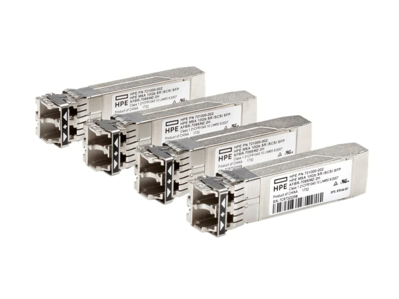 HPE C8R25B MSA 10Gb Short Range iSCSI SFP+ 4-pack Transceiver