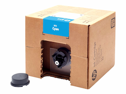 HP 873Y 3-liter Cyan Latex Ink Cartridge, 4UV39A
