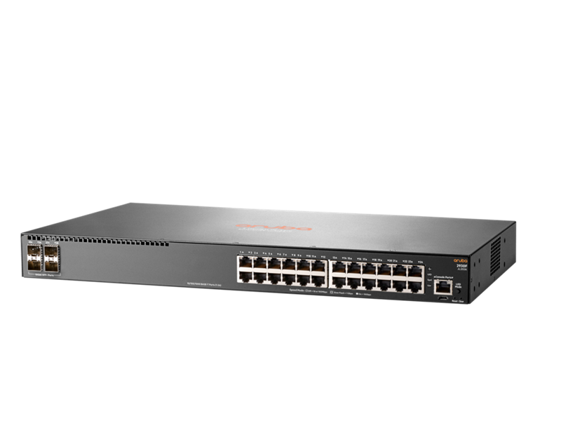 HPE Aruba JL253A 2930F 24G 4SFP+ Switch, 100 - 127 / 200 - 240 VAC