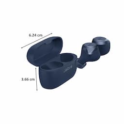 Jabra Elite Active 75T Navy Blue, Truly Wireless Bluetooth in Ear Earbuds with Mic and Wireless Charging Enabled