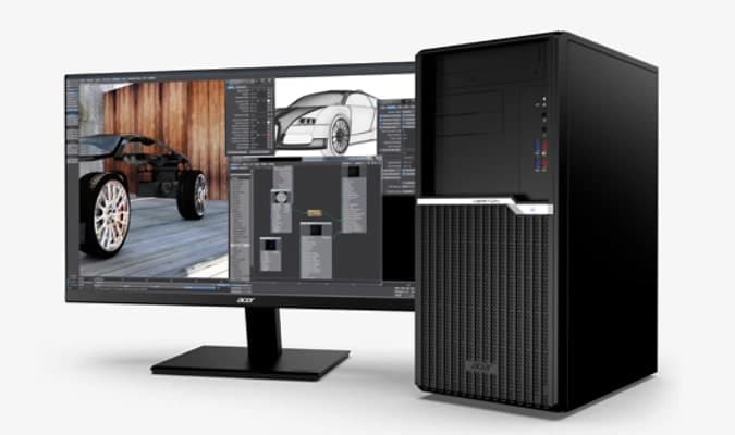 Acer Veriton VT.BH5SIE6921 Desktop, Intel Core i3 10105, 8 GB RAM, 512 GB Storage, Intel Integrated UHD, Eshell