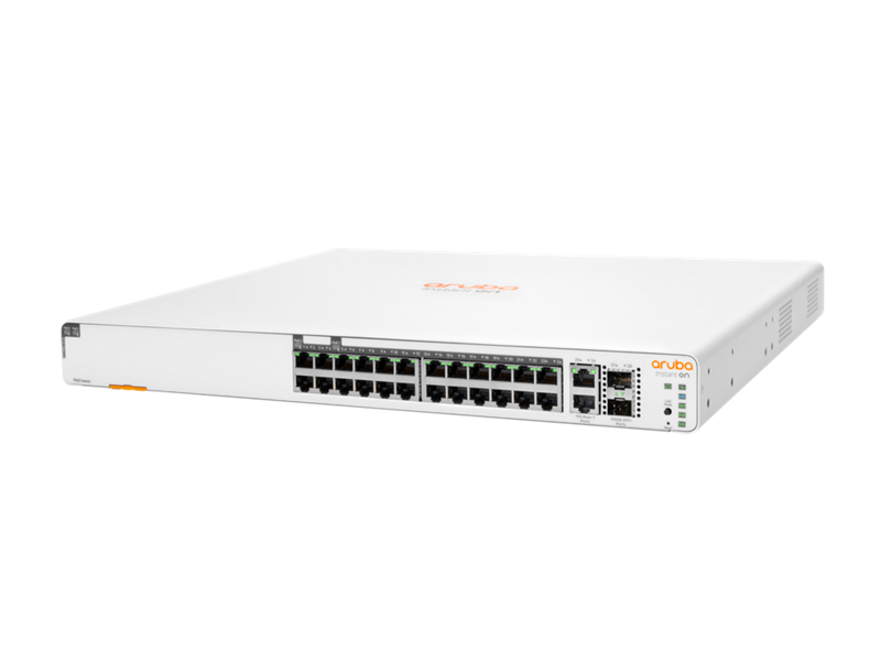 HPE Aruba JL807A Instant On 1960 24G 20p Class4 4p Class6 PoE 2XGT 2SFP+ 370W Switch