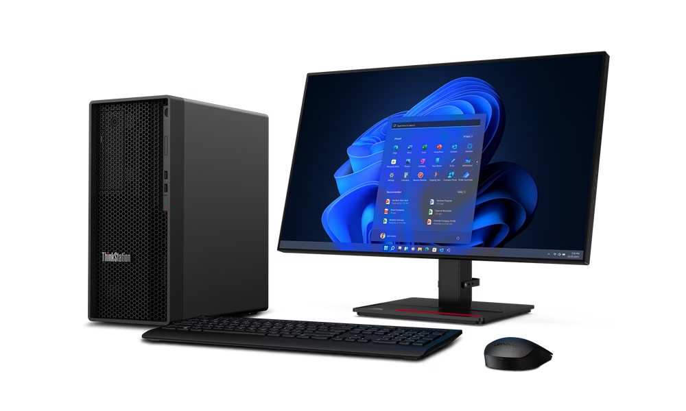 Lenovo ThinkStation P360 '30FMS0LL00' Tower Desktop, Intel Core i7-12700, 16GB RAM, 1TB HDD, Integrated Intel UHD Graphics, 500W Power, 9.67 kg, Windows 11 Pro