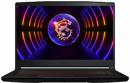 MSI 9S7-16R821-071 Thin GF63 12VE Laptop Alder Lake i5-12450H Processor, NVIDIA GeForce RTX 4050 Graphics, DDR IV 8GB x 2 (3200MHz), 512 GB SSD, Windows 11 Home, 15.6 Inch Display - Black