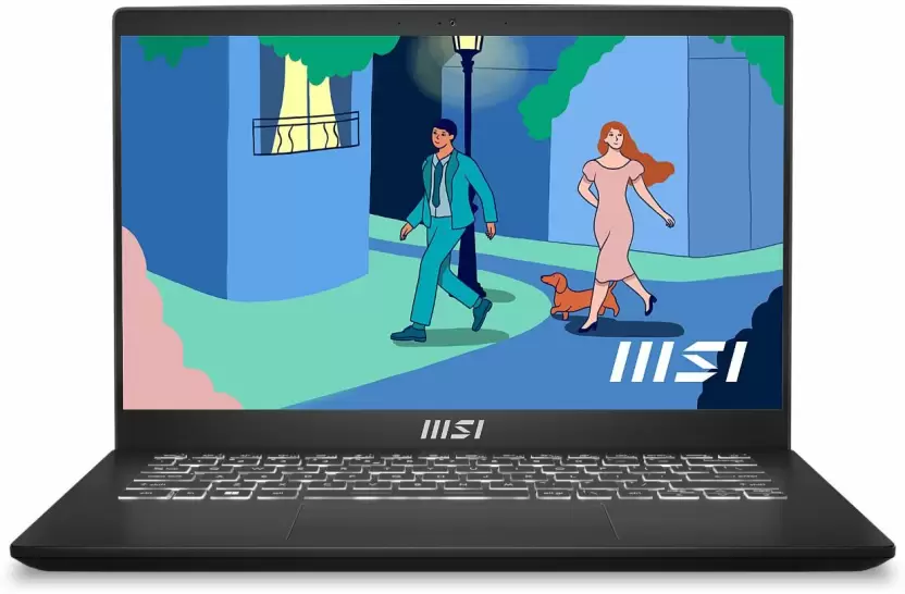 MSI 9S7-14J112-269 Modern 14 C12M 269 IN Laptop, 14 inch, 12th Gen Intel Core i3 Processor, 8 GB DDR4, 512 GB SSD, Windows 11 Home, Black