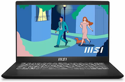 MSI 9S7-14J112-269 Modern 14 C12M 269 IN Laptop, 14 inch, 12th Gen Intel Core i3 Processor, 8 GB DDR4, 512 GB SSD, Windows 11 Home, Black